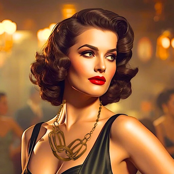 Gold Chain Statement Necklace. Large and Fabulous - Picture 4 of 5